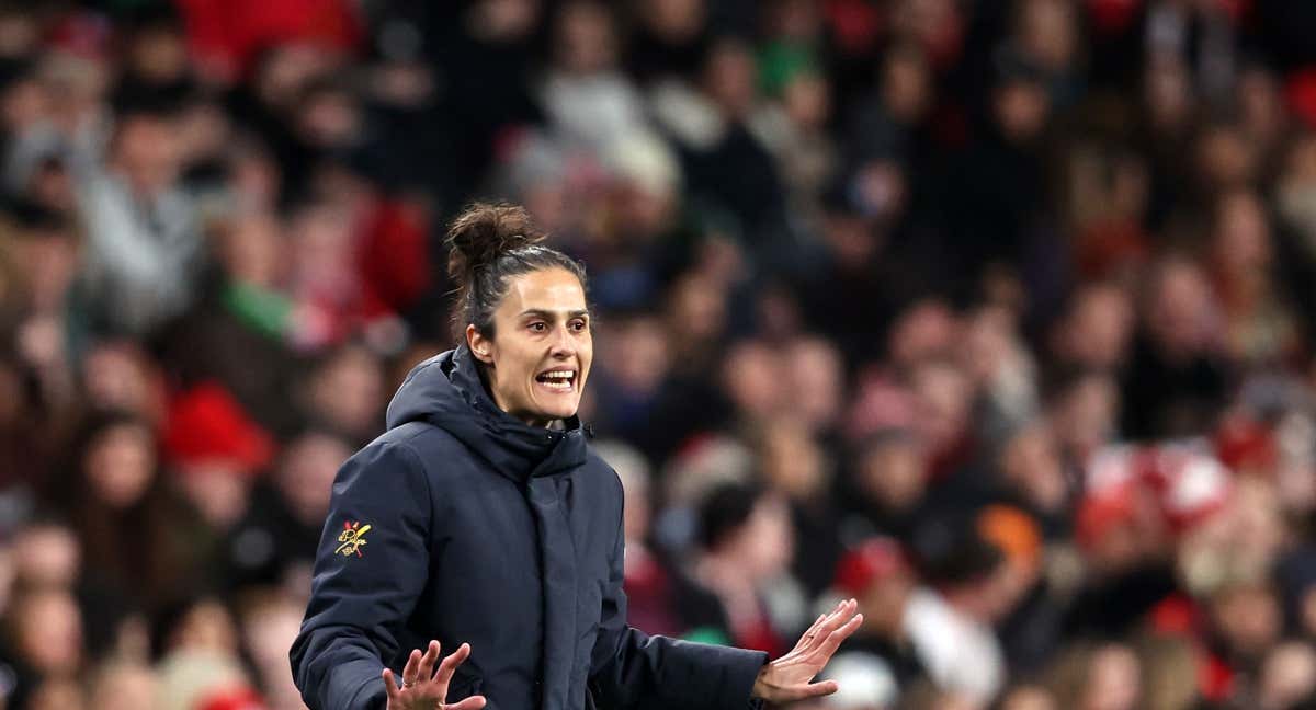 Montse Tomé, durante el partido pasado de Nations League entre España e Inglaterra disputado en Wembley