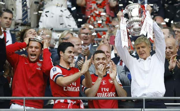 El Arsenal puso fin a su sequía de títulos con la FA Cup del 2014. Getty Images