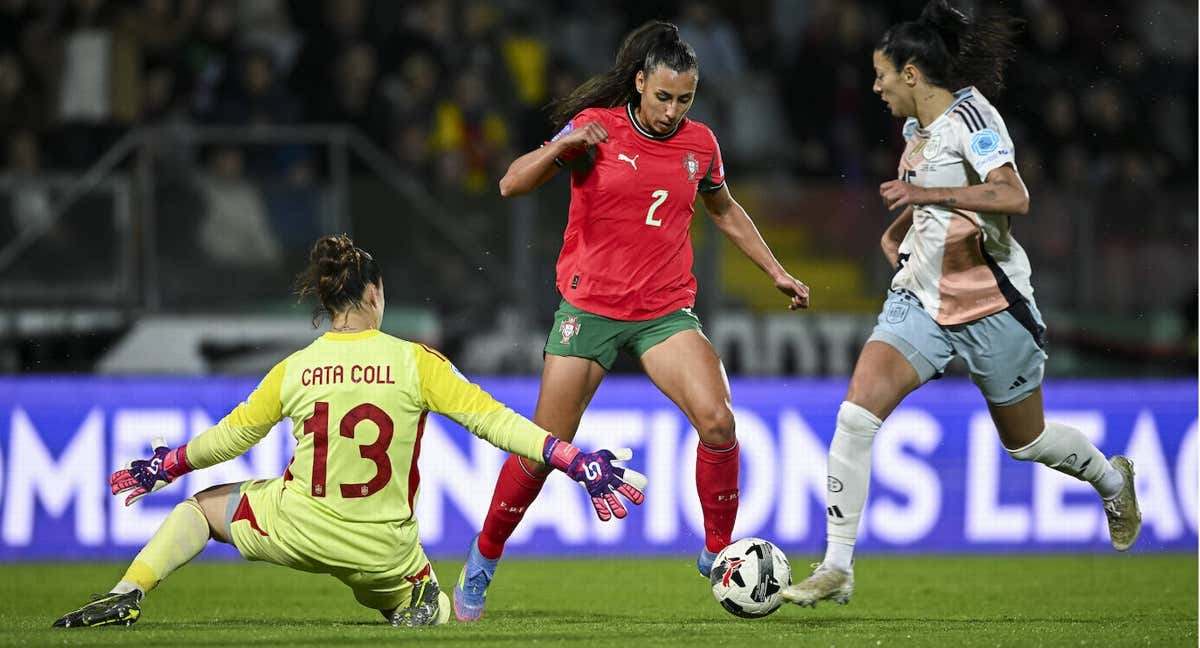 La jugada del primer gol de Portugal.