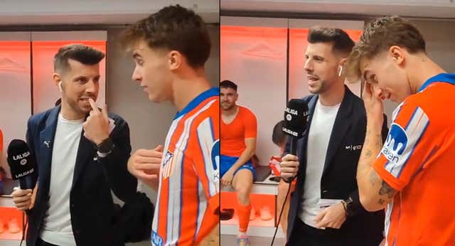 Detrás de la entrevista viral a Pablo Barrios en las entrañas del Pizjuán… que cerca estuvo de no hacerse: “Griezmann nos tiró un par de calcetines”