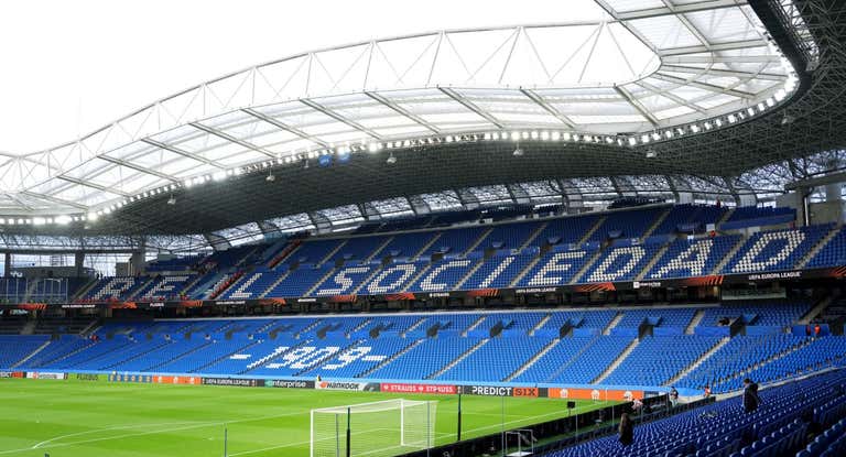 El estadio de Anoeta, sede de la Real Sociedad y del Mundial 2030.