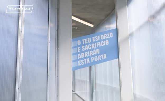 El mencionado lema en la ciudad deportiva del Celta.  RC CELTA