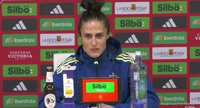 Montse Tomé, seleccionadora española, en rueda de prensa.