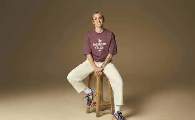 Ángela Sosa, durante una sesión de fotos de New Balance.  NEW BALANCE