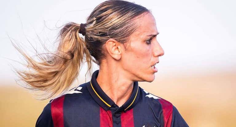 Ángela Sosa, jugadora del Levante, durante un partido en esta temporada.