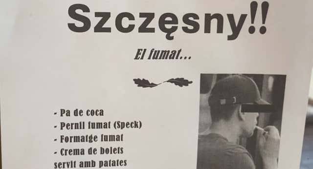 El bocadillo italiano en honor a Szczesny con doble ración ahumada atrae a sus fans en un mítico restaurante de Barcelona