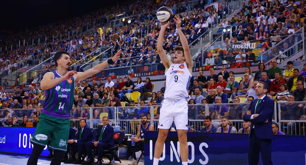 Hugo González durante la final de la Copa del Rey entre el Real Madrid y el Unicaja Málaga.