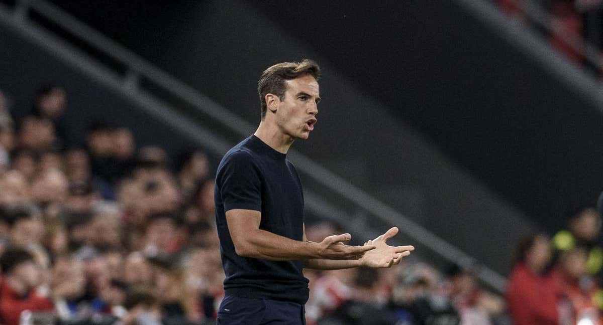 Iñigo Pérez, en el partido ante el Valencia.