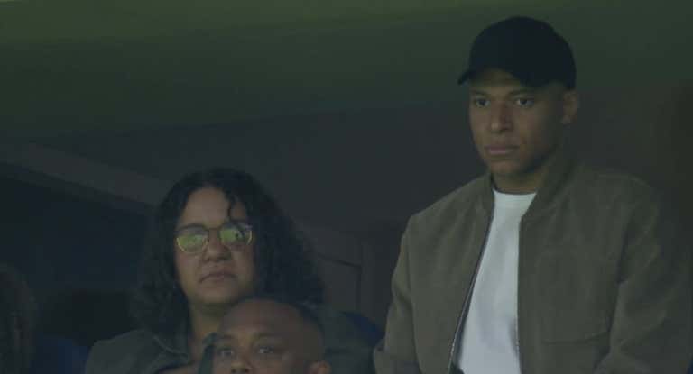 Mbappé, durante el partido.
