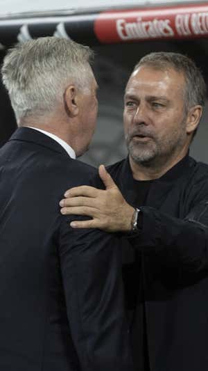 Carlo Ancelotti y Hansi Flick. Efe
