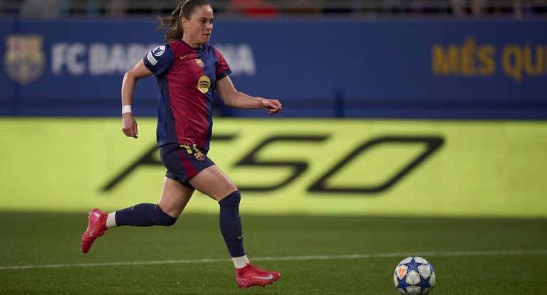 Ewa Pajor durante la vuelta de los cuartos de final de la Champions ante el Wolfsburgo.