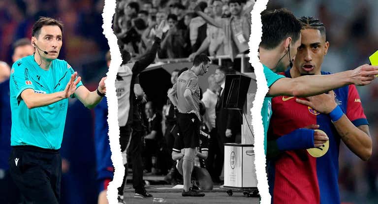 La acción entre Raphinha y Asencio.