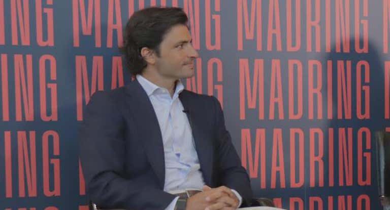 Carlos Sainz, durante su participación en el podcast 'M-Force'.