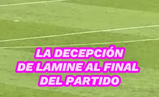 Lamine Yamal no quería saber nada de su homenaje tras empatar ante el Inter.