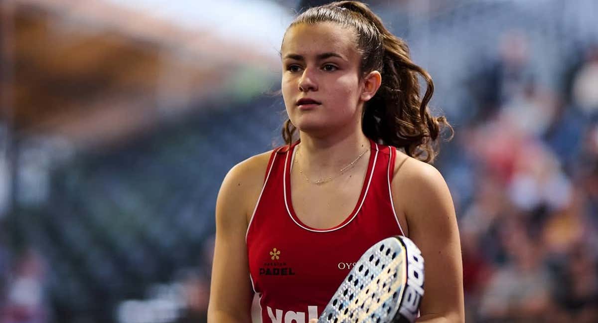 Martina Calvo durante el torneo de Bruselas./PREMIER PADEL