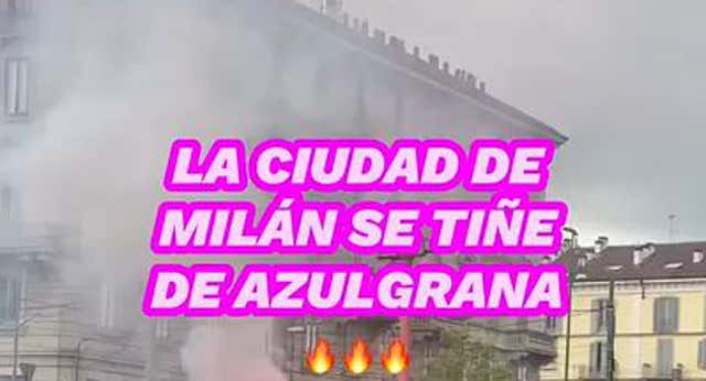 La afición del Barça ya llena las calles de la ciudad antes del encuentro ante el Inter.