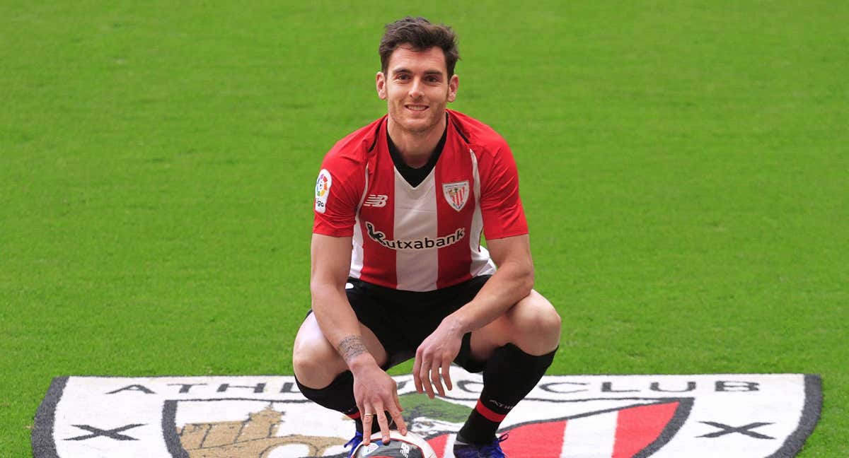 Ibai Gómez en la presentación de su segunda etapa como futbolista del Athletic./ EFE