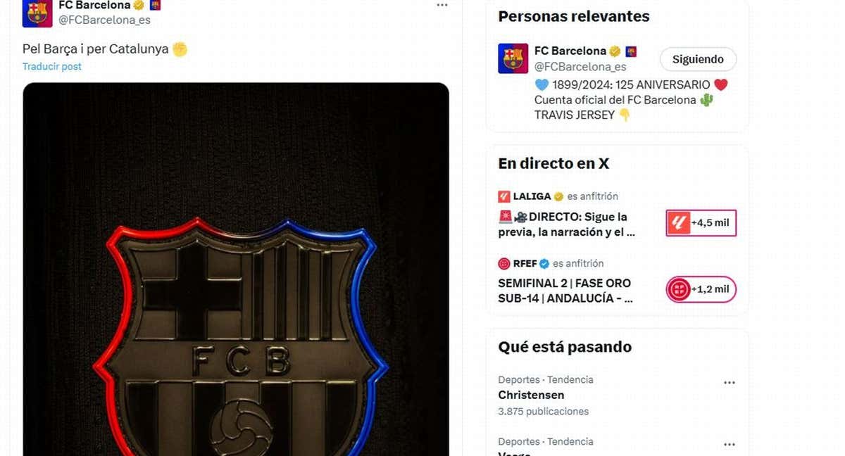 El tuit que ha encendido las redes del Espanyol antes del derbi.